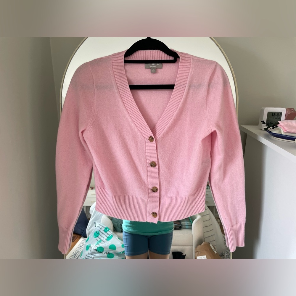 J. Crew pink cashmere sweater (size S) - worn once or twice!
